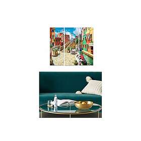 Dekorativ MDF-målning 3-Delar 20x50 cm Flerfärgad 553BNC3217