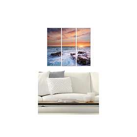 Dekorativ MDF-målning 3-Delar 20x50 cm Flerfärgad 553BNC3819