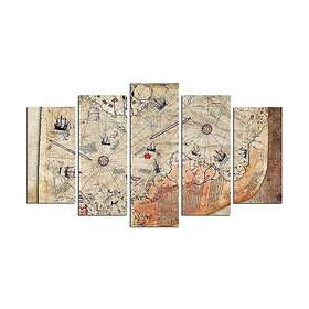 Dekorativ MDF-målning 5-Delar 20x60 cm Flerfärgad 223CHR3941