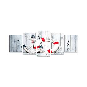 Dekorativ MDF-målning 5-Delar 20x60 cm Flerfärgad 223CHR1955