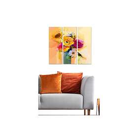 Dekorativ MDF-målning 3-Delar 20x50 cm Flerfärgad 553BNC3709