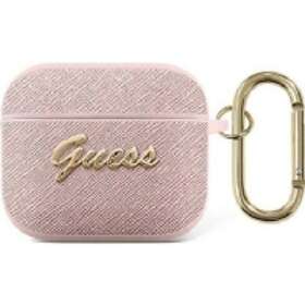 Guess Saffiano Script Metal Collection Skal AirPods 3 Rosa