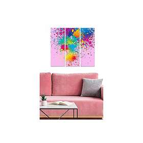 Dekorativ MDF-målning 3-Delar 20x50 cm Flerfärgad 553BNC3713