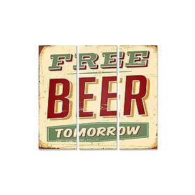 Dekorativ MDF-målning 3-Delar 20x50 cm Flerfärgad 553BNC3784