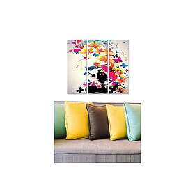 Dekorativ MDF-målning 3-Delar 20x50 cm Flerfärgad 553BNC3289