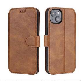 Boom iPhone 14 Plus Plånboksfodral Calfskin Brun