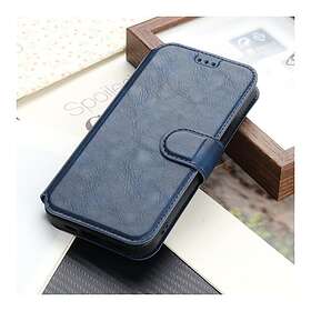 Boom iPhone 14 Pro Plånboksfodral Calfskin Blå