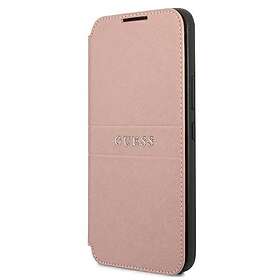 Guess Saffiano Stripes Fodral Galaxy S22 Plus Rosa