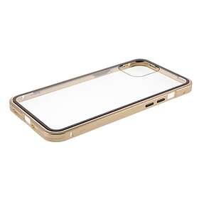 Metal Magnetisk skal med Härdat Glas till iPhone 11/XR Guld