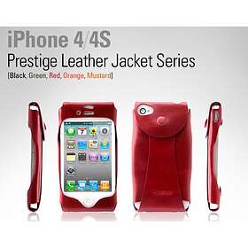 Zenus Leather Jacket väska till Apple iPhone 4S / 4 (Svart)