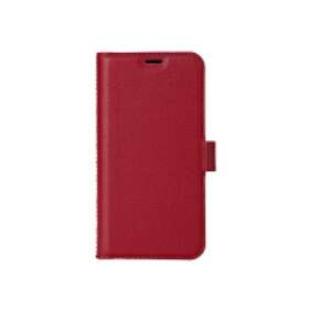 Essentials iPhone 12 Mini, Leather Wallet, Avtagbart, Red