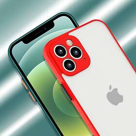 Milky Silicone Flexible Translucent Skal S21 Ultra 5G Röd