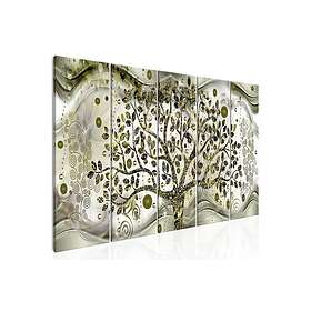 Tavla Tree And Waves 5 Parts Green 200x80 sp. z o. TM-N7184-DKX