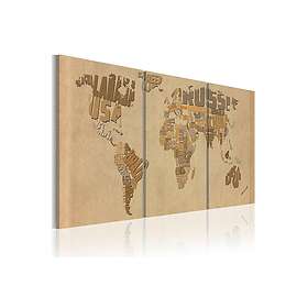 Tavla Världskartan Beige Och Brunt 120x60 sp. z o. TM-N2014-DKX