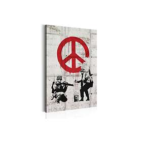 Tavla Soldiers Painting Peace By Banksy 40x60 sp. z o. TM-N4155