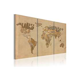 Tavla Världskarta Triptyken 120x80 Artgeist sp. z o. TM-N2051-DKX