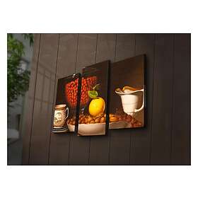 Dekorativ Canvasmålning LED-belysning 3 Delar Flerfärgad 254LED3226