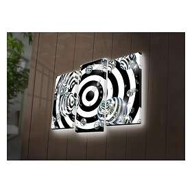 Dekorativ Canvasmålning LED-belysning 3 Delar Flerfärgad 254LED4285