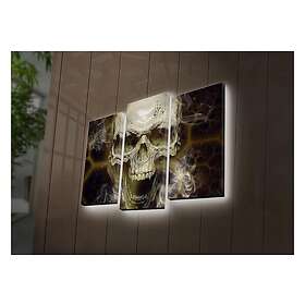 Dekorativ Canvasmålning LED-belysning 3 Delar Flerfärgad 254LED4271