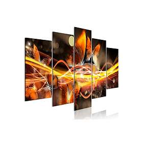 Tavla Swarm Of Butterflies 5 Parts Wide Orange 100x50 sp. z o. TM-N7958