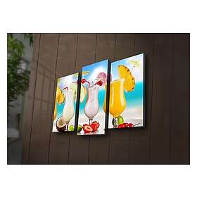 Dekorativ Canvasmålning LED-belysning 3 Delar Flerfärgad 254LED3237