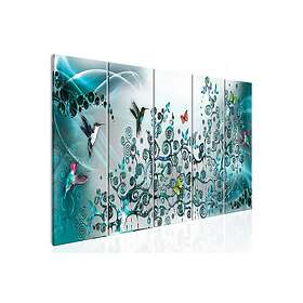 Tavla Hummingbirds Dance 5 Parts Turquoise Narrow 225x90 sp. z o. TM-N7813-DKX