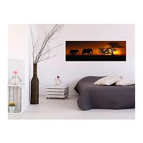 Tavla Elephant Family (Oransje) 135x45 sp. z o. TM-N7894-DKXL