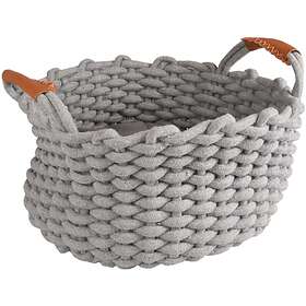 Flamingo Basket Enya Round Cushion Gray 34 x 18 cm