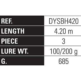 Yokozuna Surf Beach H Surfcasting Rod Silver 4,20 m / 100-200g