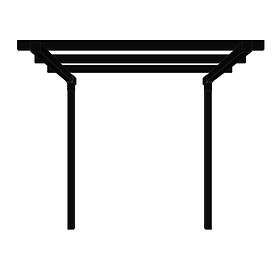 PLUS Pergola Dubbel 1 Modul Förlängare 179095-15