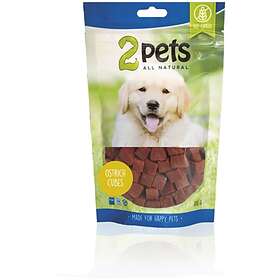 2 Pets Dogsnack Ostrich Cubes 400g