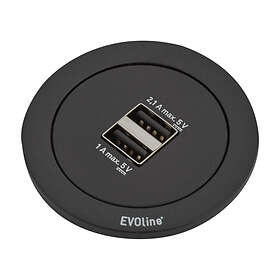 EVOline ONE 2 X USB SVART