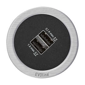 EVOline ONE 2 X USB SØLV