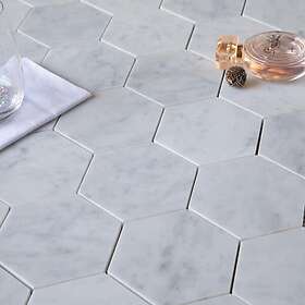 ArtStone Natursten Bianco Carrara C Hexagon Polerad 5x5 cm 48 CTR-MM-H15047