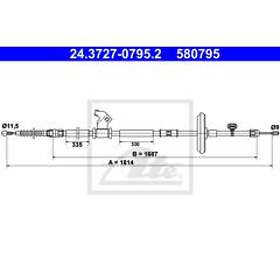 ATE Chevrolet Vajer parkeringsbroms 24372707952