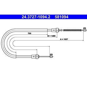 ATE Dacia Vajer parkeringsbroms 24372710942