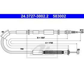 ATE Lancia Vajer parkeringsbroms 24372730022