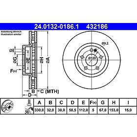 ATE Mercedes-Benz Bromsskiva 24013201861