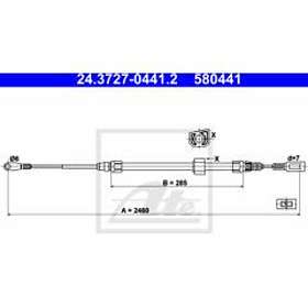 ATE Mercedes-Benz Vajer parkeringsbroms 24372704412