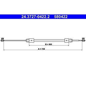 ATE Mercedes-Benz Vajer parkeringsbroms 24372704222