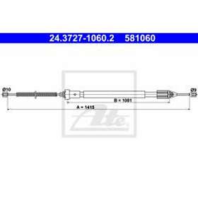 ATE Renault Vajer parkeringsbroms 24372710602