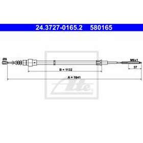 ATE Seat Vajer parkeringsbroms 24372701652