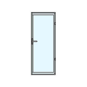 Halle Slagdörr Fasad 3-Glas vit utåtgående högerhängd 900x2100 WZFSLUH0921