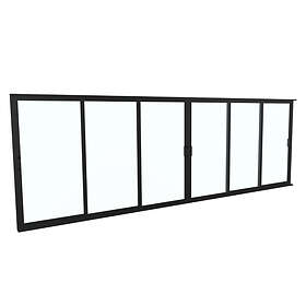 Landskap Robust Året runt 3+3 Skjutdörrsparti B5949mm x H2000 Svart 60897826 B5949MM
