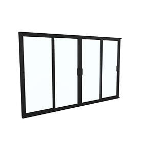 Landskap Robust Året runt 2+2 Skjutdörrsparti B3247mm x H2000 Svart 60897817 B3247MM