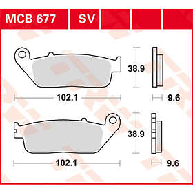 TRW Bromsbelaggssats skivbroms Organic Allround MCB677