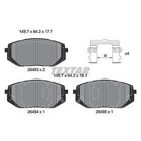 Textar Hyundai Bromsbelaggssats skivbroms 2649301