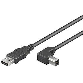 MicroConnect USB A - USB B (angled) 2.0 1m