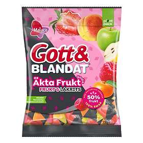 Malaco Gott & Blandat Äkta Frukt & Lakrits 220g