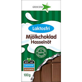 Green Star Milk Chocolate Laktosfri Hasselnöt 100g